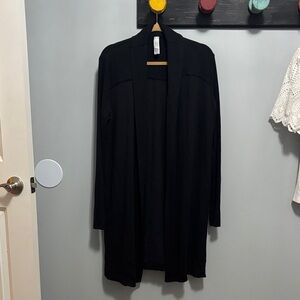 Athleta open long cardigan women’s medium black
